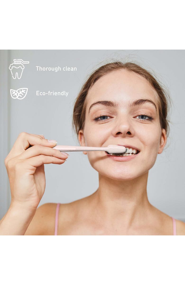 PURSONIC Natural Radiance Combo Activated Coconut Charcoal Powder Natural Teeth Whitener + Cedarwood Toothbrushes, Alternate, color, Multicolor