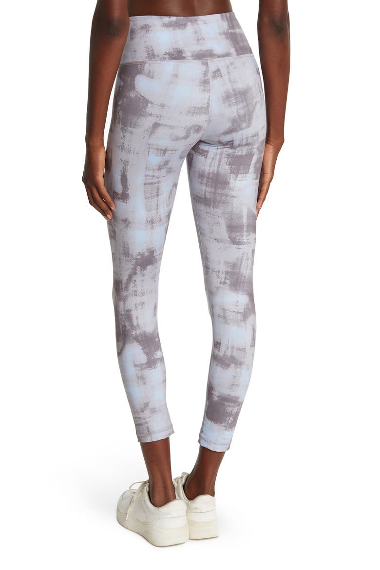 High Waist Daily Slim 7/8 Leggings, Alternate, color, GREY DECEMBER BRUSHSTROKE PRT