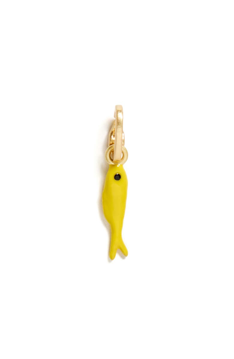 Clare V. Enamel Sardine Charm, Main, color, Yellow