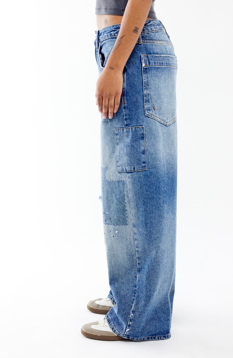 BDG Urban Outfitters Jaya Rip & Repair Low Rise Wide Leg Jeans, Alternate, color,