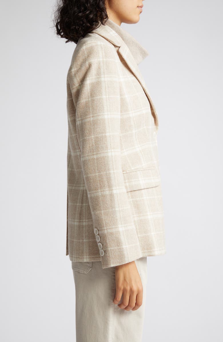 Eleventy Plaid Wool & Alpaca Blend Blazer, Alternate, color,