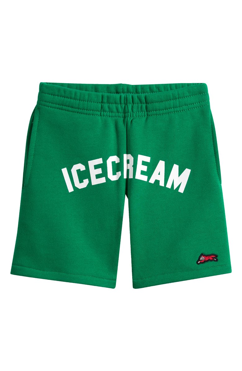ICECREAM Kids' Arch Logo Sweat Shorts, Main, color, Jolly Gree