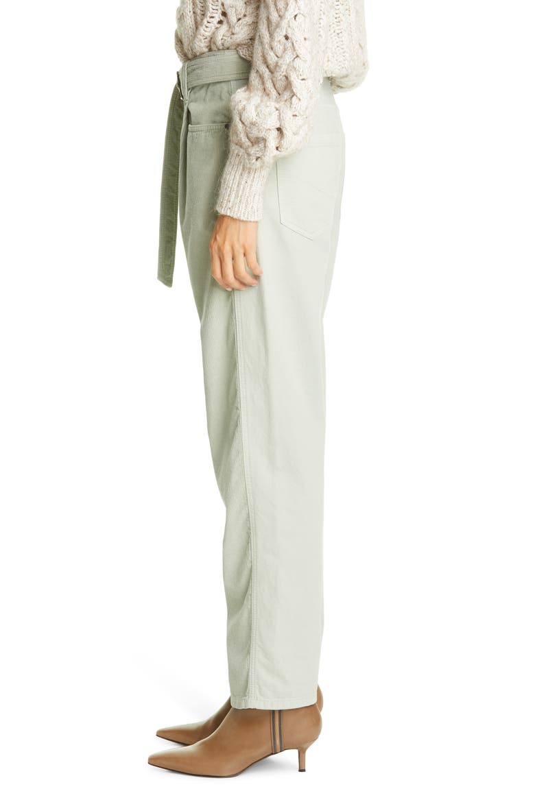 Belted Corduroy Pants, Alternate, color, PEPPERMINT
