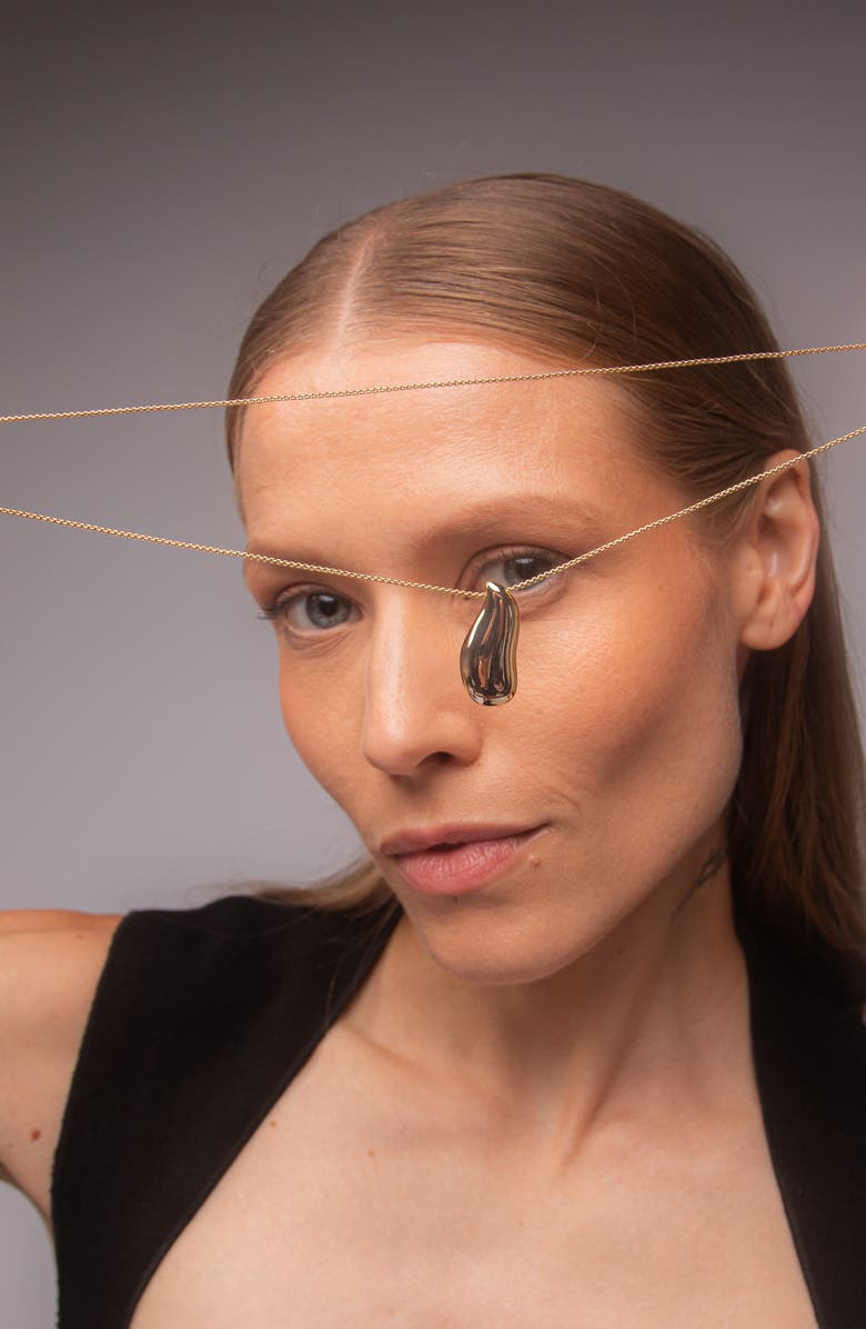 YOJ Perto Maxi Pendant Necklace in Gold, Alternate, color, Gold