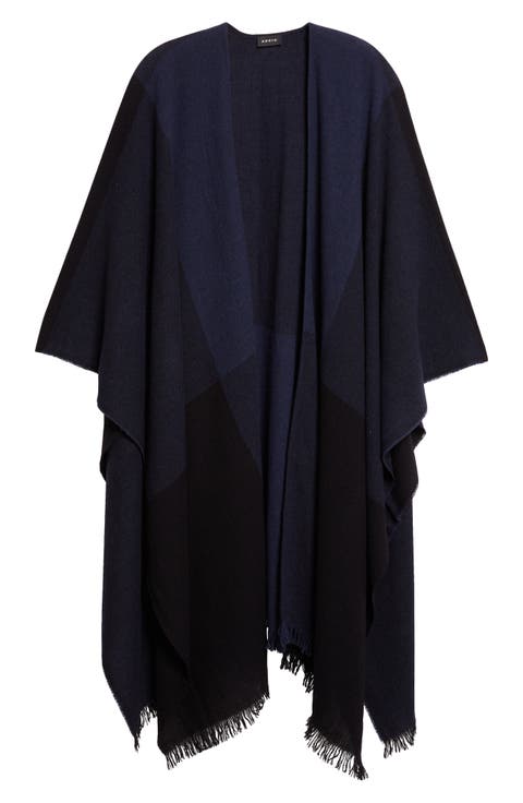 Fringed Wool & Cashmere Cape