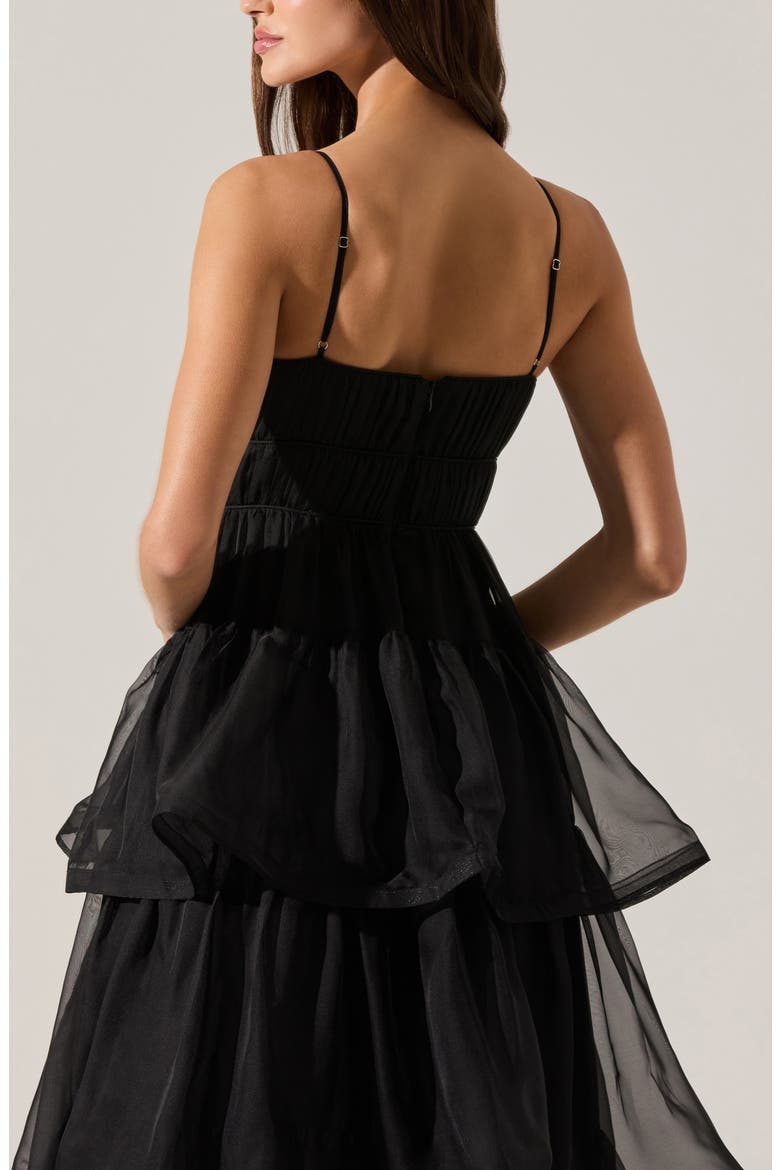 Theiria Tiered Ruffle Sleeveless Maxi Dress, Alternate, color, BLACK