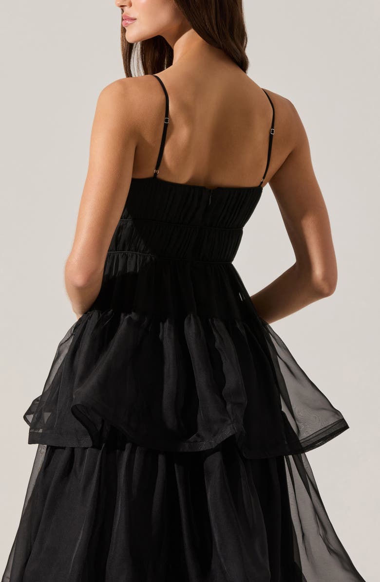 ASTR the Label Theiria Tiered Ruffle Sleeveless Maxi Dress, Alternate, color, Black