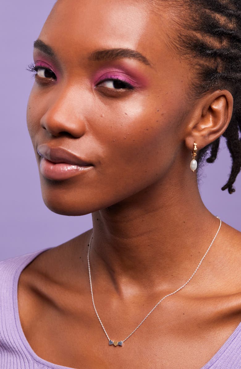 Estella Bartlett Multiheart Pendant Necklace, Alternate, color, Gold And Silver