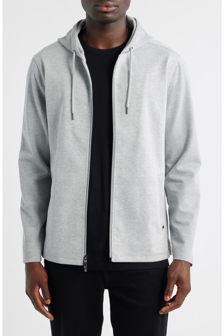 Clifton Front Zip Hoodie, Main, color, LIGHT GREY