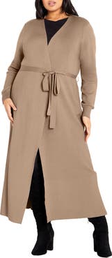 City Chic Goldie Tie Waist Cardigan