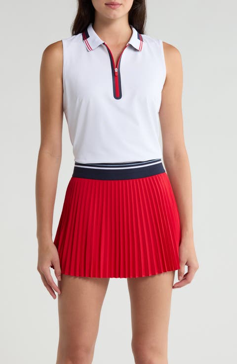 Sleeveless Quarter Zip Polo