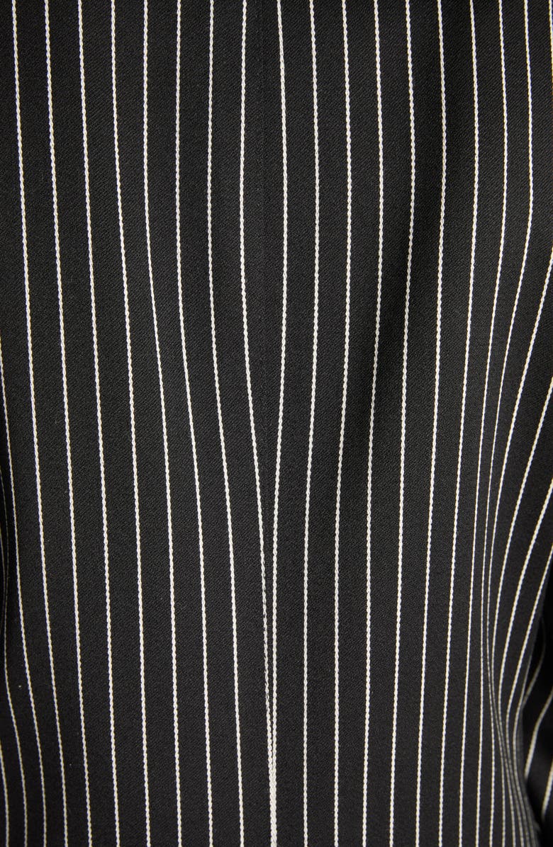 TOM FORD Pinstripe Wool Blend Barathea Jacket, Alternate, color, Black/ Ecru