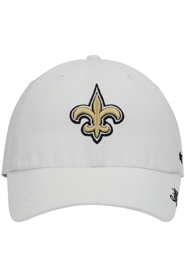 Women's '47 White New Orleans Saints Miata Clean Up Logo Adjustable Hat, Alternate, color, White