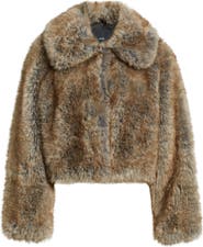 MANGO Bola Faux Fur Jacket