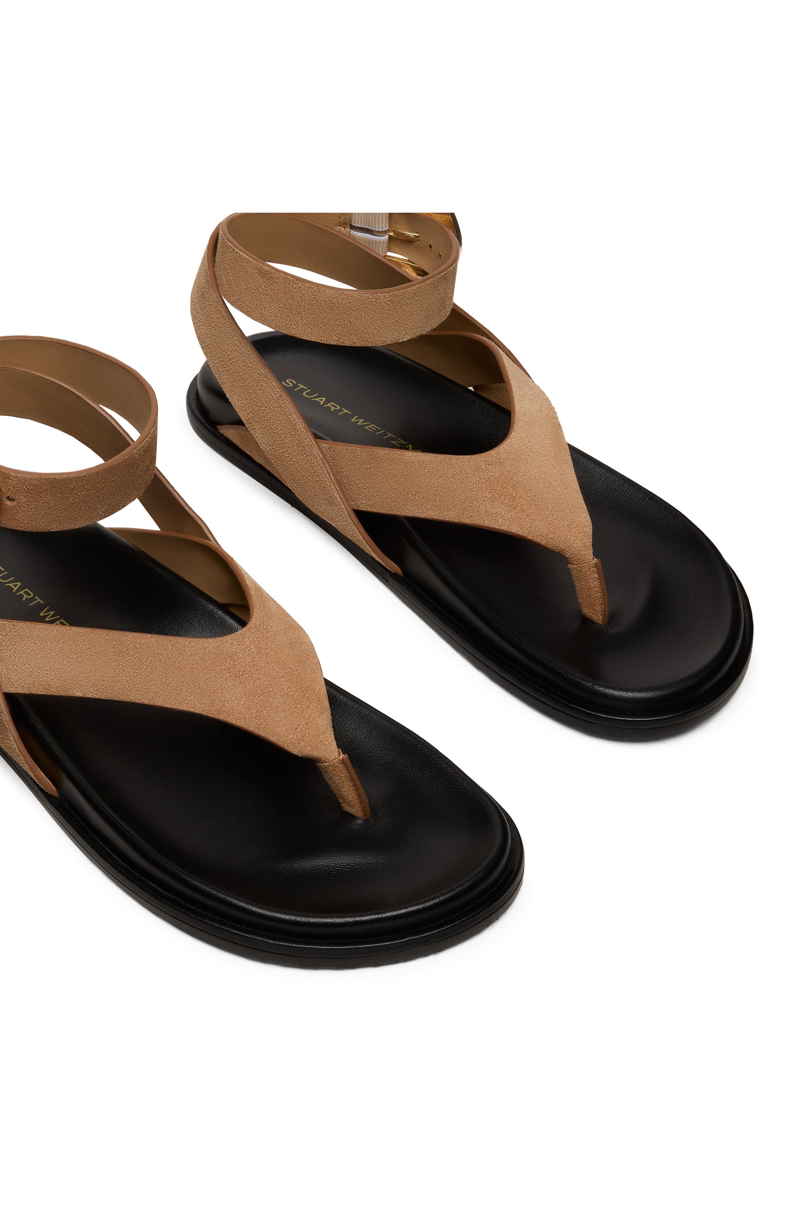 Stuart Weitzman Marykate Ankle Strap Sandal, Alternate, color, New Camel