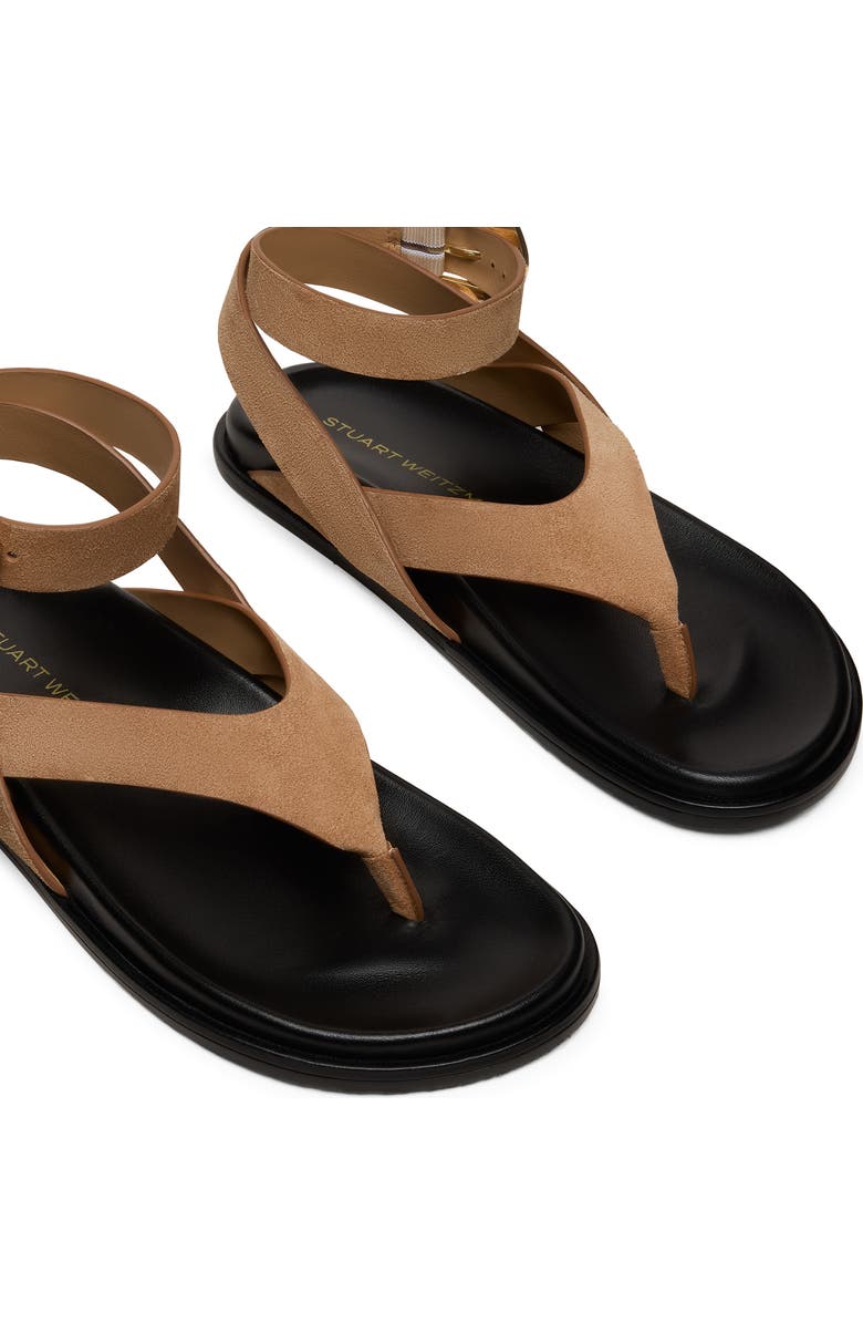 Stuart Weitzman Marykate Ankle Strap Sandal, Alternate, color, New Camel