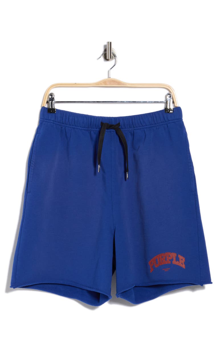 PURPLE BRAND Logo Cotton Fleece Shorts, Alternate, color, 