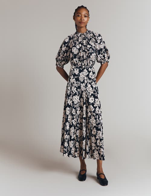 Ghost London Dolly Printed Floral Midi Dress In Multi