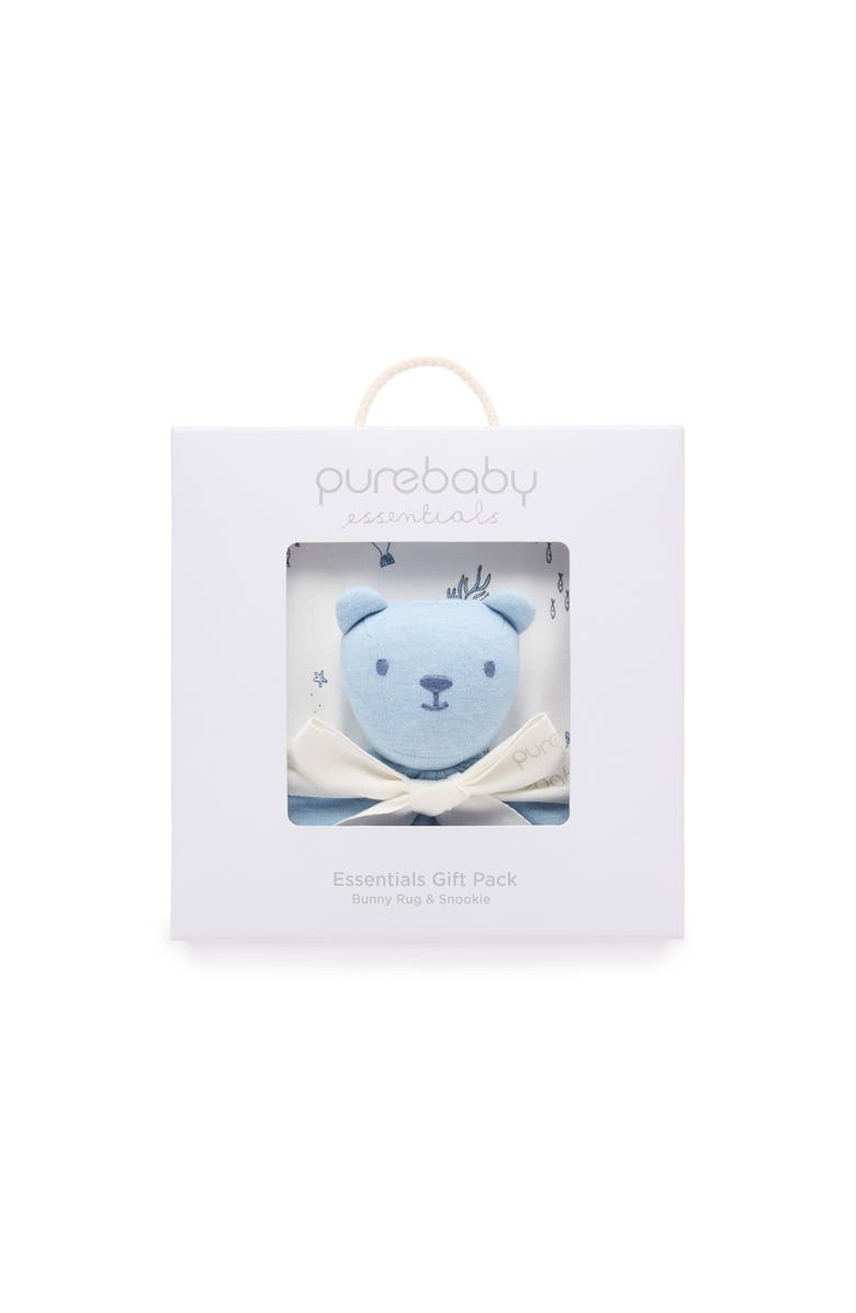 Purebaby Stretch Swaddle & Comforter Gift Pack, Alternate, color, Vanilla Nautical