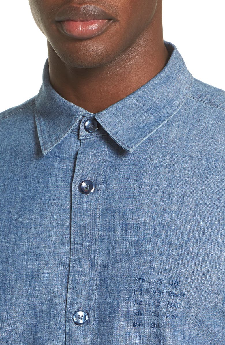 A.P.C. Chambray Chemise Shirt, Alternate, color, 