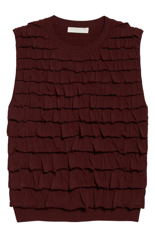 Ulla Johnson Lula Ruffle Tank In Burgundy