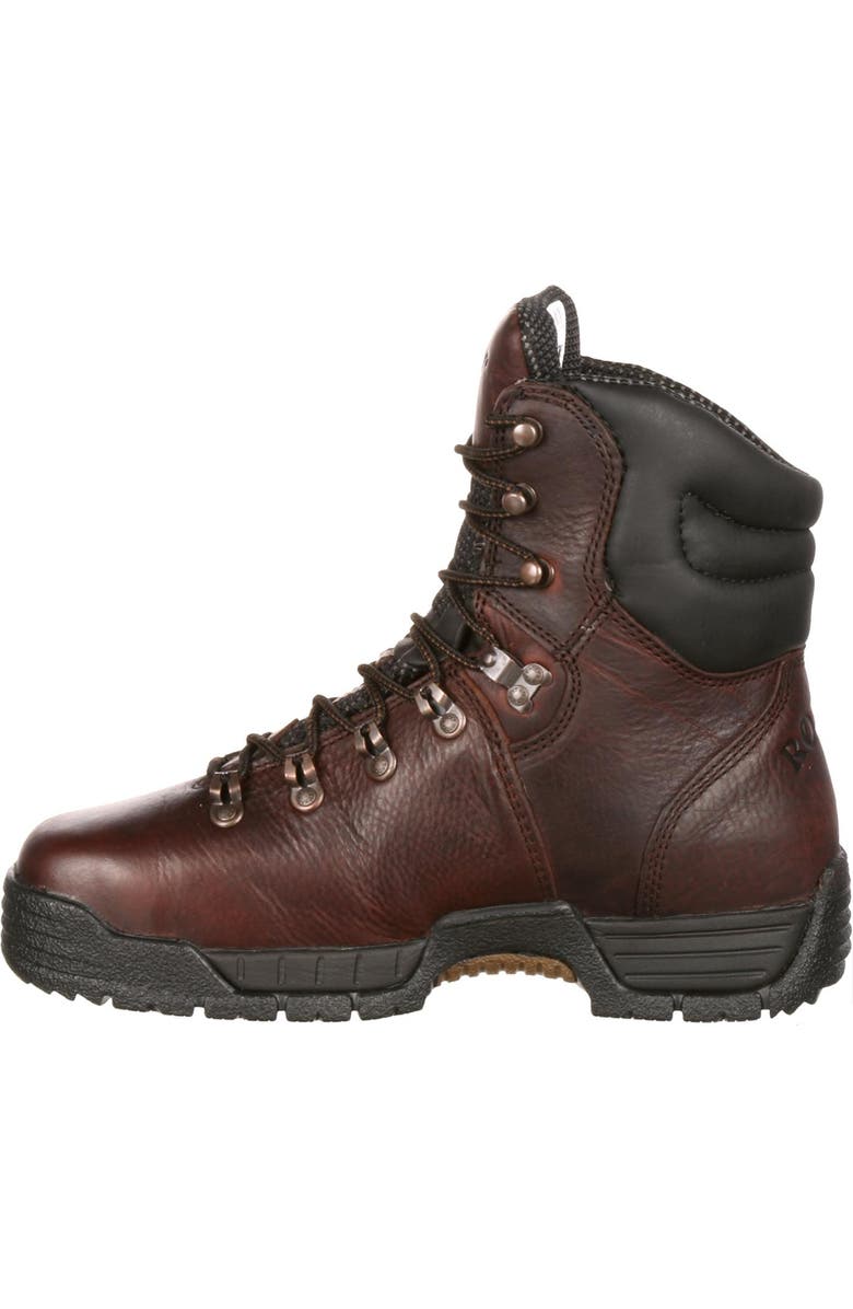 Rocky Steel Toe Waterproof Oilresistant Work Boot, Alternate, color, Dark Brown