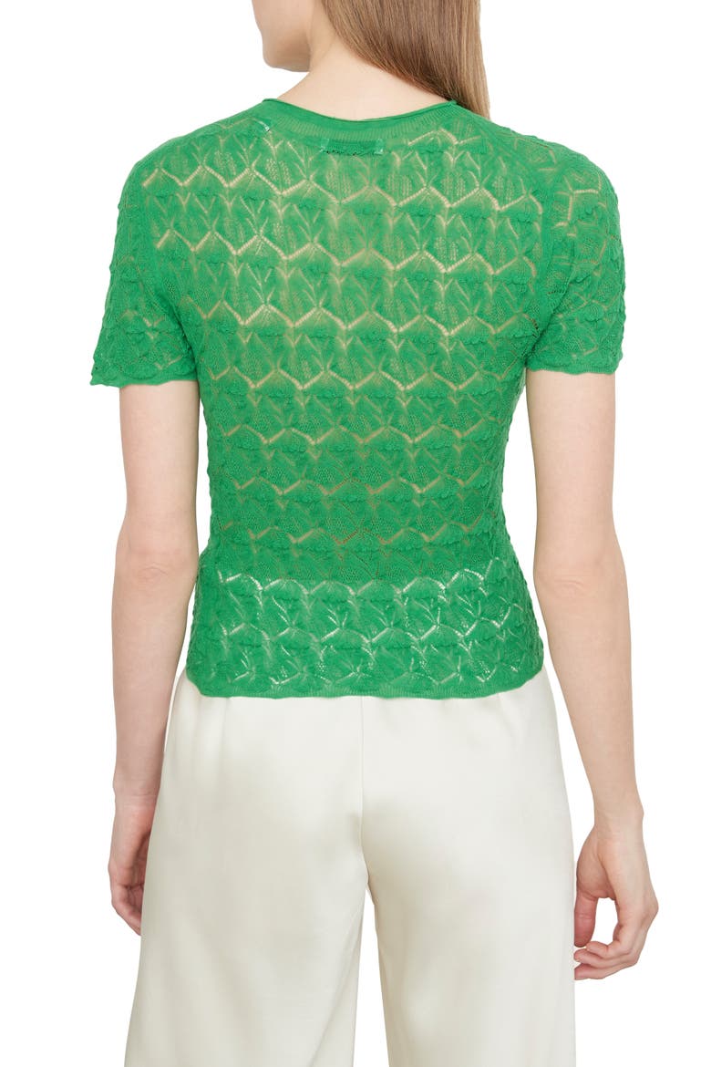 Short Sleeve Cotton Sweater, Alternate, color, GARDEN