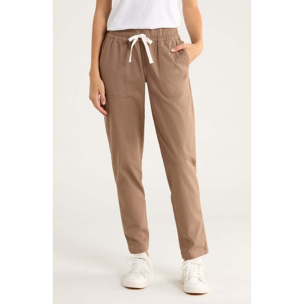Free Fly Pacifica Stretch Twill Drawstring Pants In Brown
