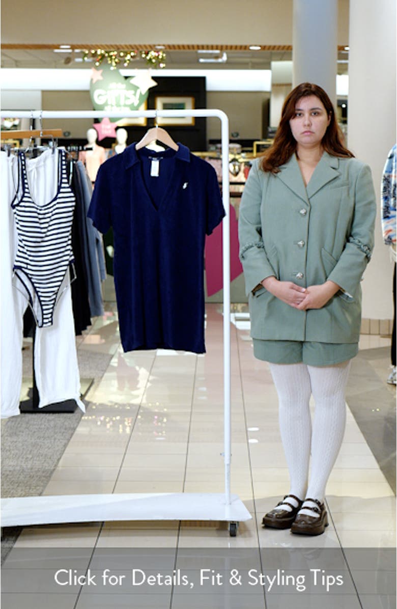 Organic Cotton French Terry Cover-Up Shirtdress, sales video thumbnail