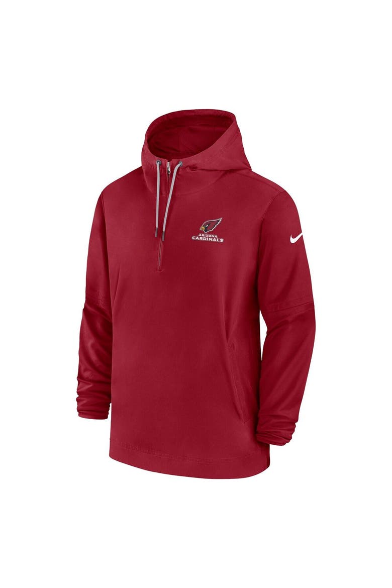 Men's Nike Cardinal Arizona Cardinals Sideline Half-Zip Hoodie, Alternate, color, Cardinal