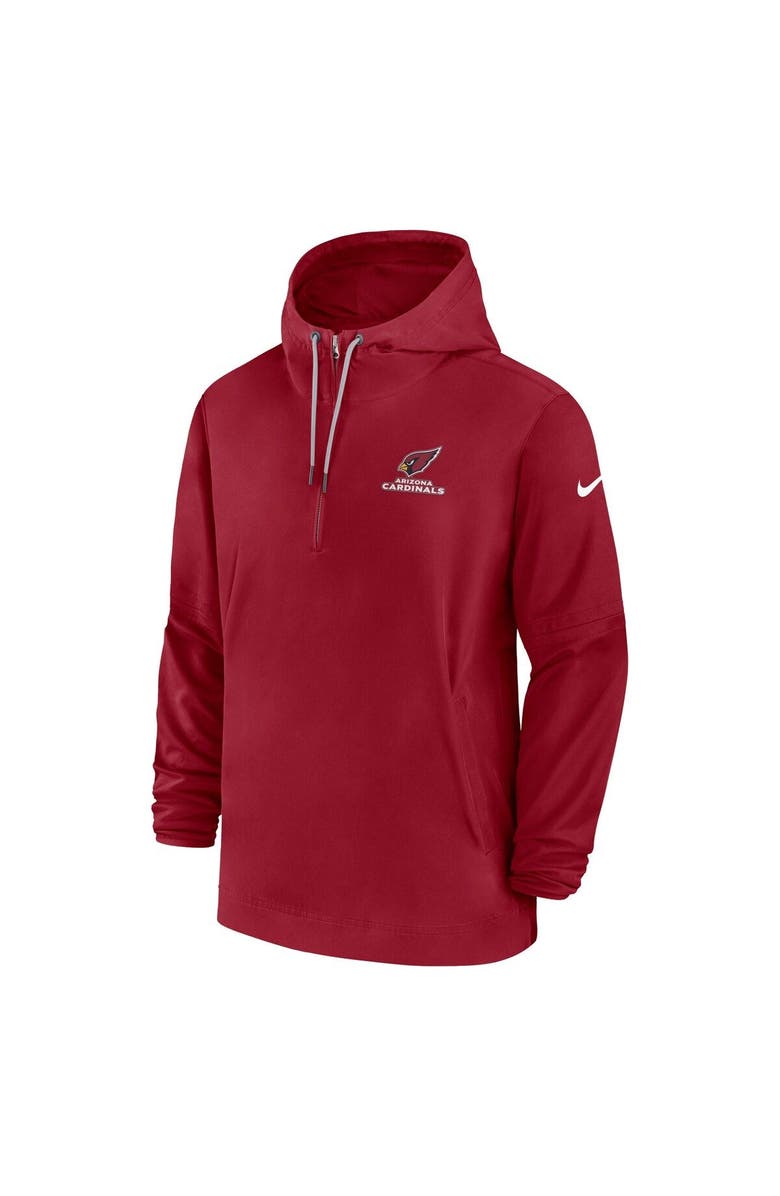 Nike Men's Nike Cardinal Arizona Cardinals Sideline Half-Zip Hoodie, Alternate, color, Cardinal