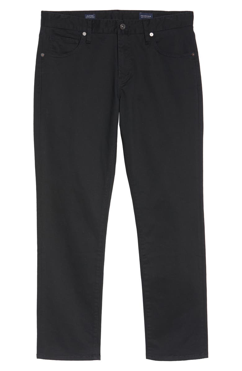 7 Diamonds Clifton Slim Brushed Twill Slim Straight Leg Five-Pocket Pants, Alternate, color, 