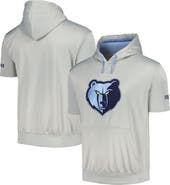 FANATICS Men's Fanatics Branded Silver/Light Blue Memphis Grizzlies Short Sleeve Pullover Hoodie