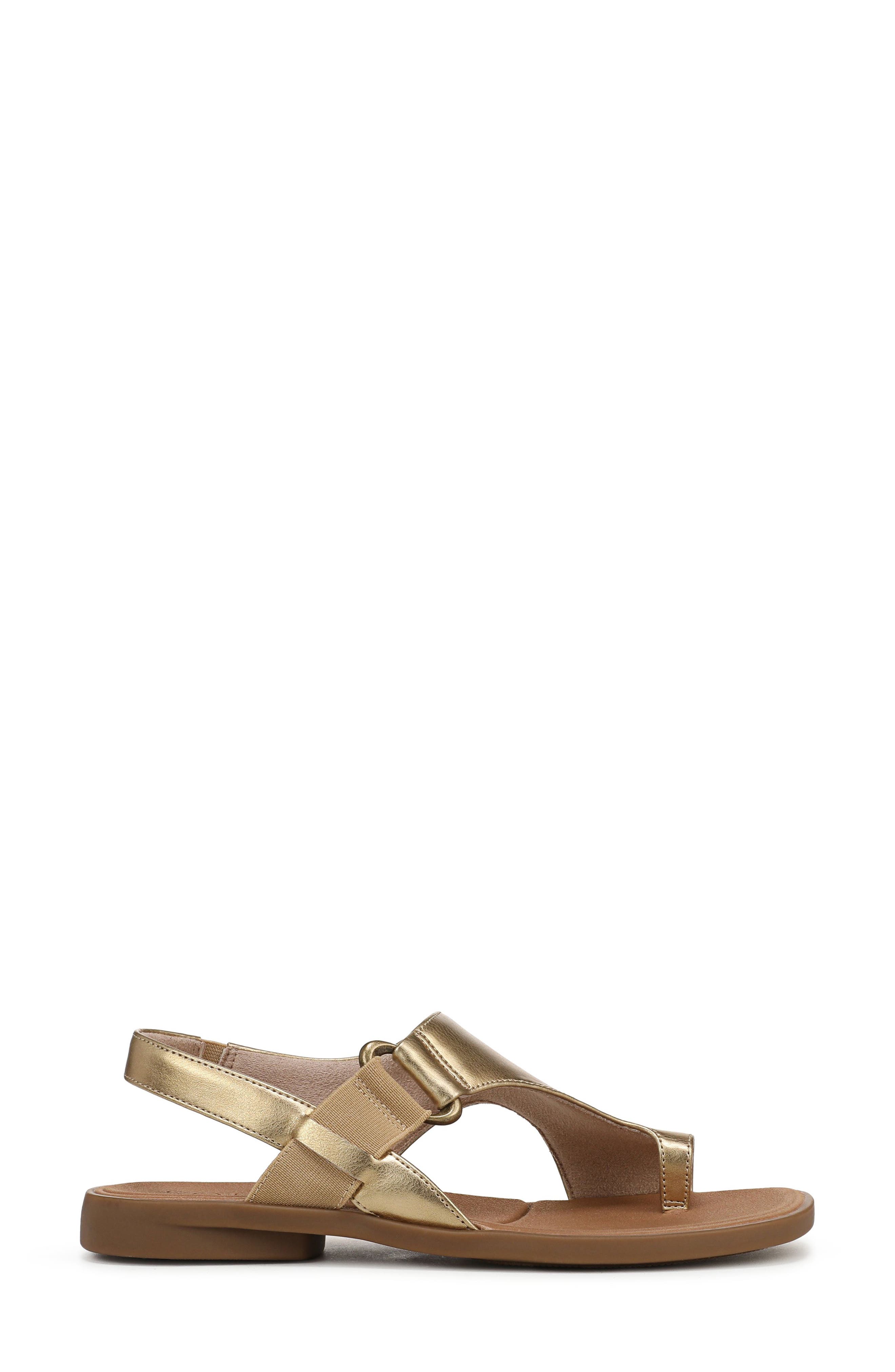 Freya Sandal, Alternate, color, DARK GOLD FAUX LEATHER