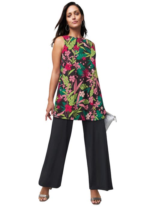 Stretch Knit Tunic Tank (Plus)