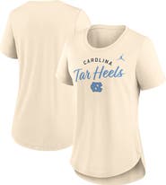 Jordan Brand Women's Jordan Brand Tan North Carolina Tar Heels Script Logo Tri-Blend T-Shirt