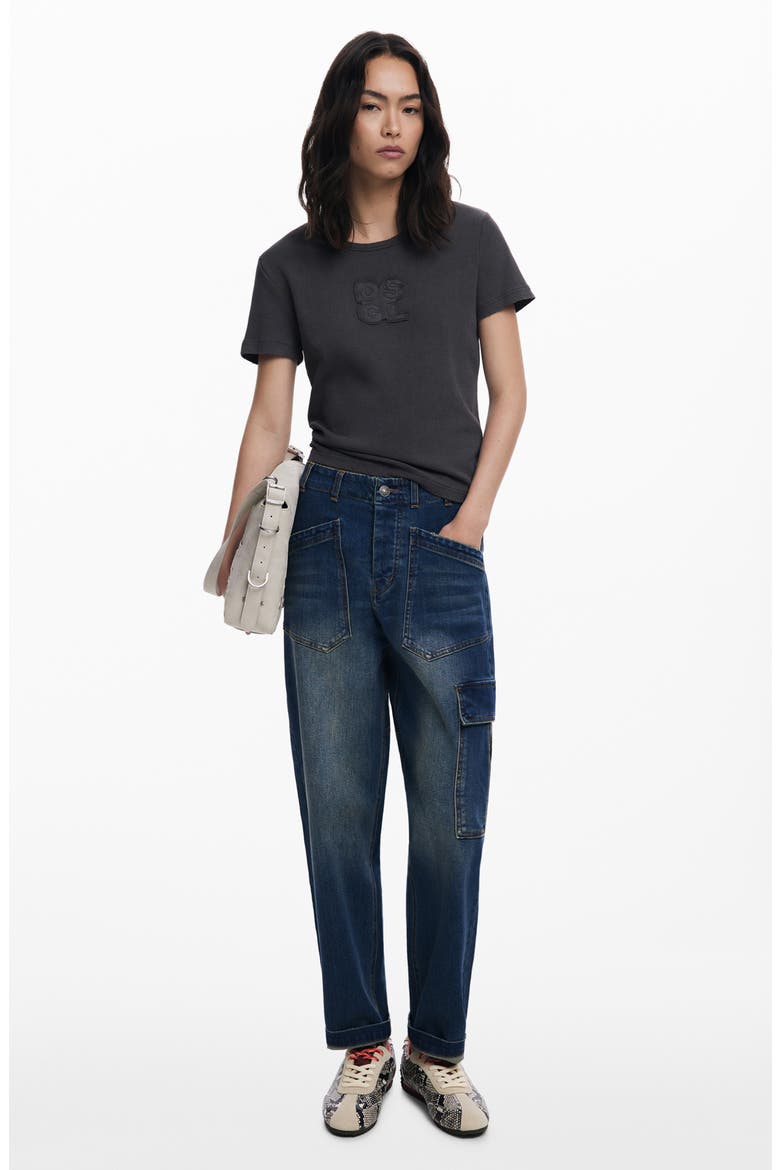 Tapered Utility Jeans, Alternate, color, DARK BLUE