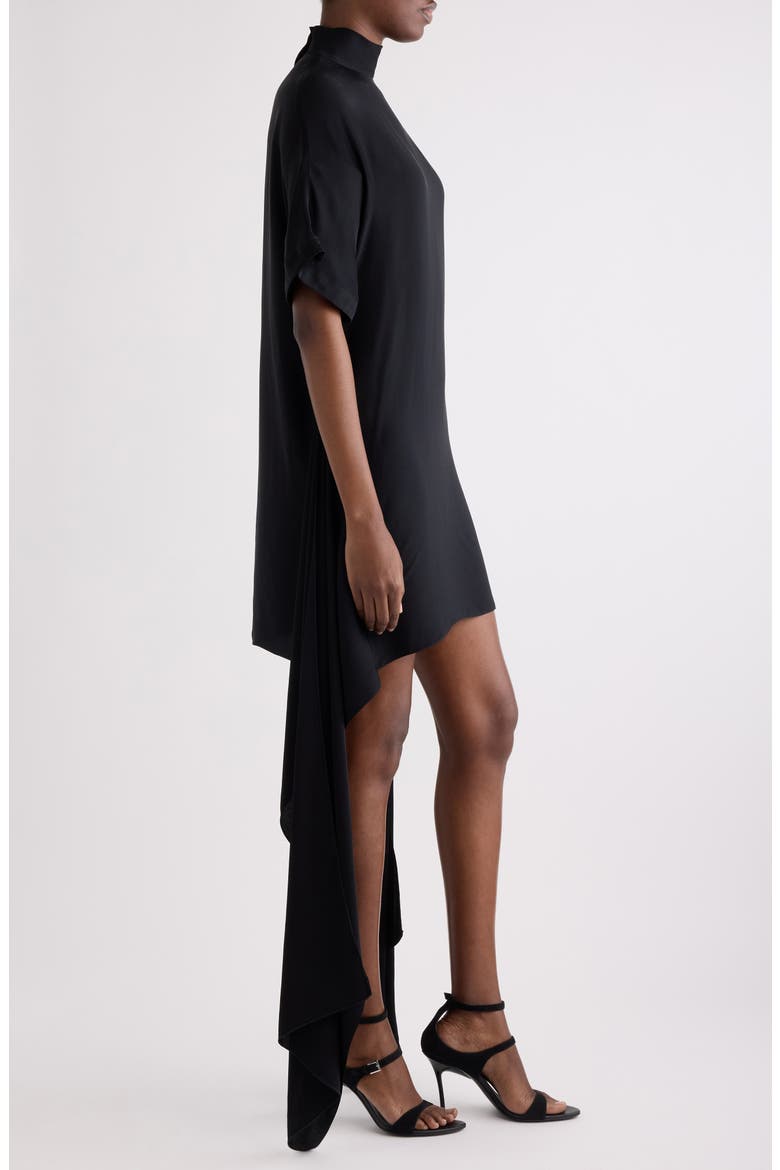 Trailing Cady Dress, Alternate, color, NOIR ALAIA