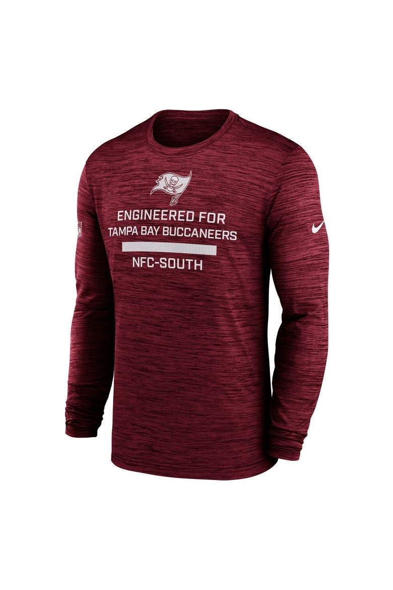 Men's Nike Red Tampa Bay Buccaneers Sideline Velocity Performance Long Sleeve T-Shirt, Alternate, color, Red
