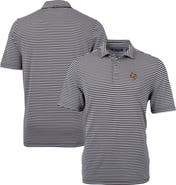 Cutter & Buck Men's Cutter & Buck  Black Tennessee Volunteers Vault DryTec Virtue Eco Pique Stripe Recycled Polo
