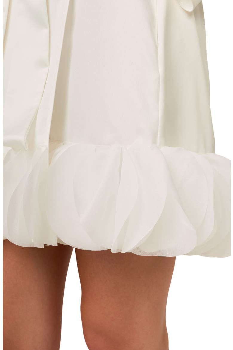 Villa Charmeuse & Organza Wrap, Alternate, color, IVORY
