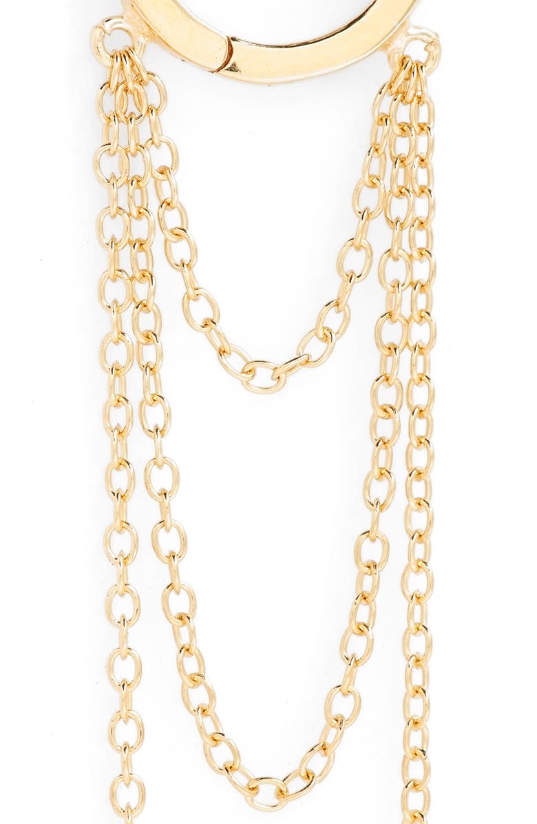 Jennifer Zeuner Elmar Huggie Chain Earrings, Alternate, color,