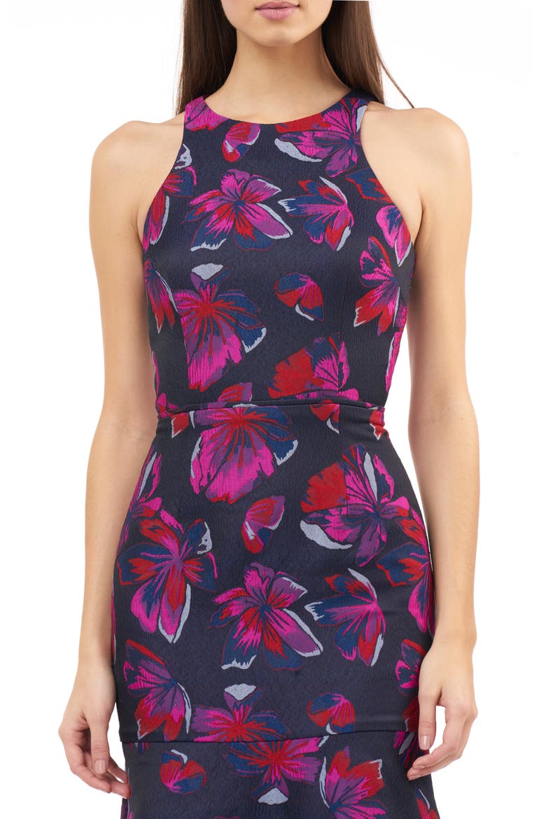 Halter Dress, Alternate, color, NAVY FUSCHIA