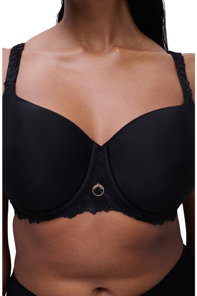 Majestic Underwire Spacer T-Shirt Bra, Alternate, color, BLACK