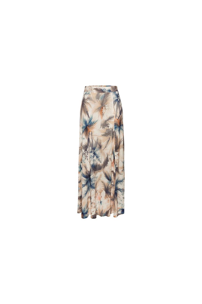 Side Slit Maxi Skirt, Alternate, color, Blue Sand