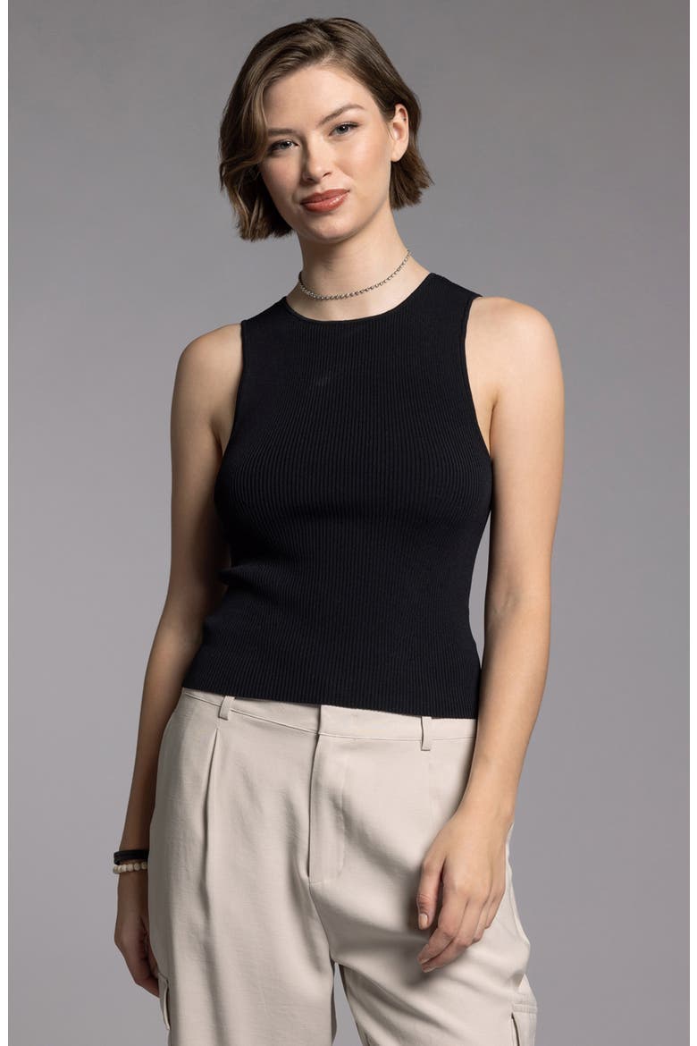 Mina Rib Tank, Alternate, color, BLACK