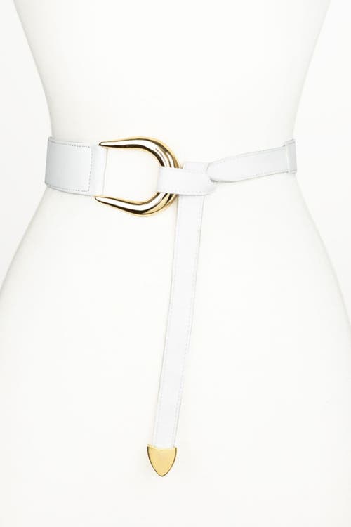 Raina Belts Sheila Knot Leather Belt In White