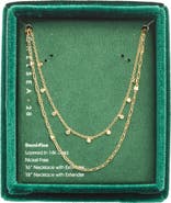 Chelsea28 Gift Boxed Layered 14K Gold Plate Chain Necklace