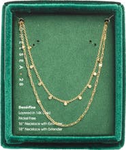 Chelsea28 Gift Boxed Layered 14K Gold Plate Chain Necklace