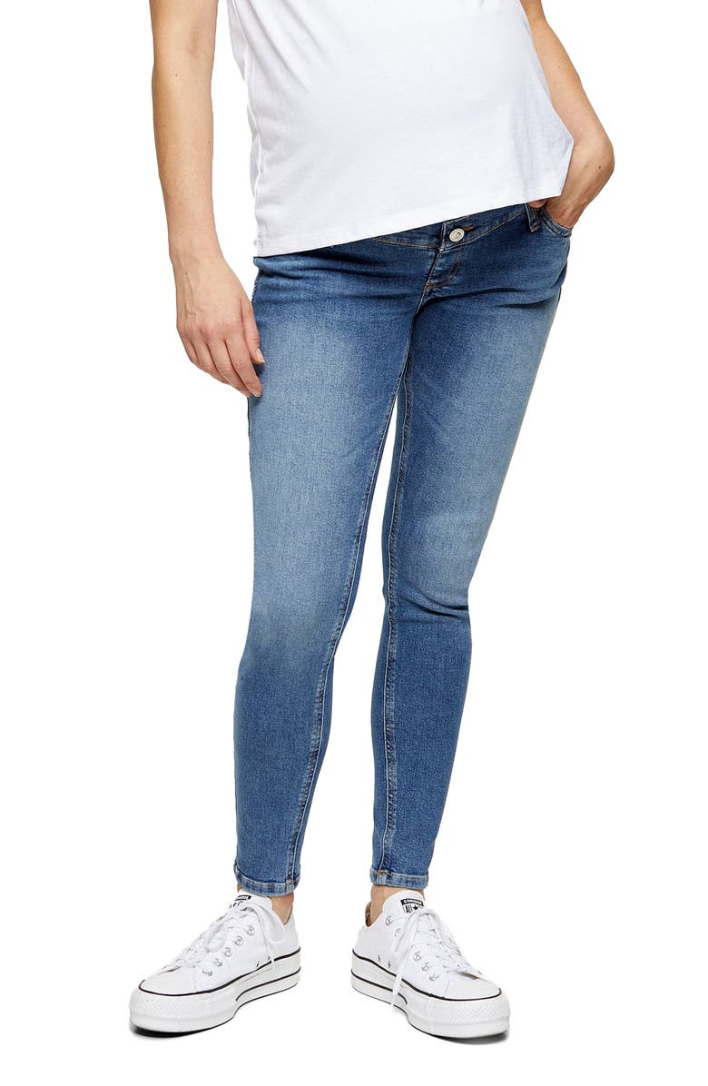Topshop Jamie Over the Bump Maternity Jeans, Main, color, 